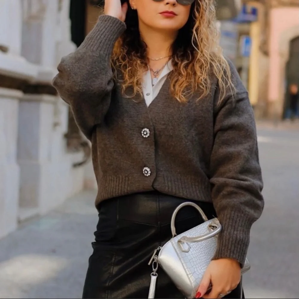 H&M Rhinestone Button Cardigan - Picture 3 of 12